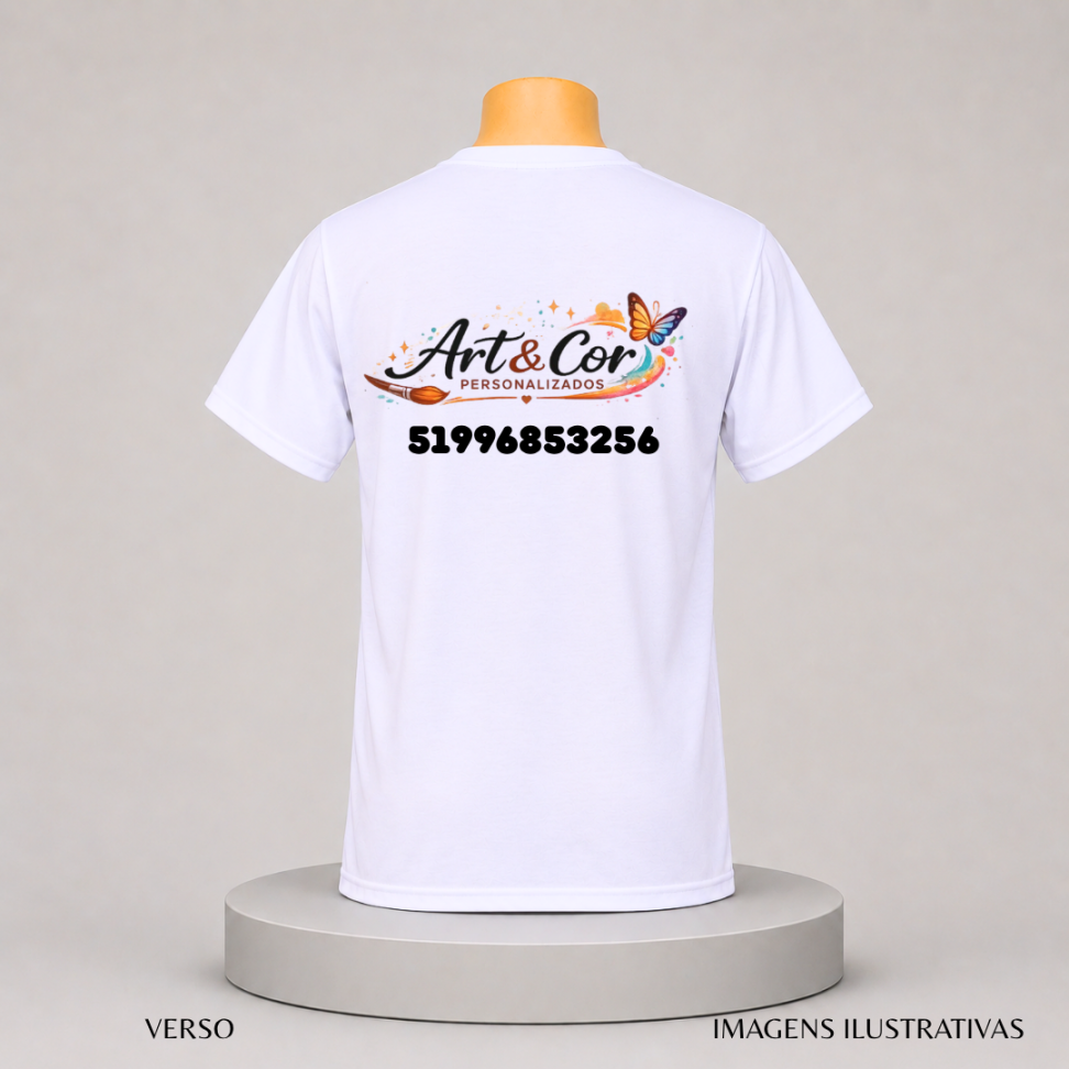 CAMISETAS ( x1 x2 x3 ) POLIESTER BRANCA  ADULTA ( SUBLIMAÇÃO 175*) - #4