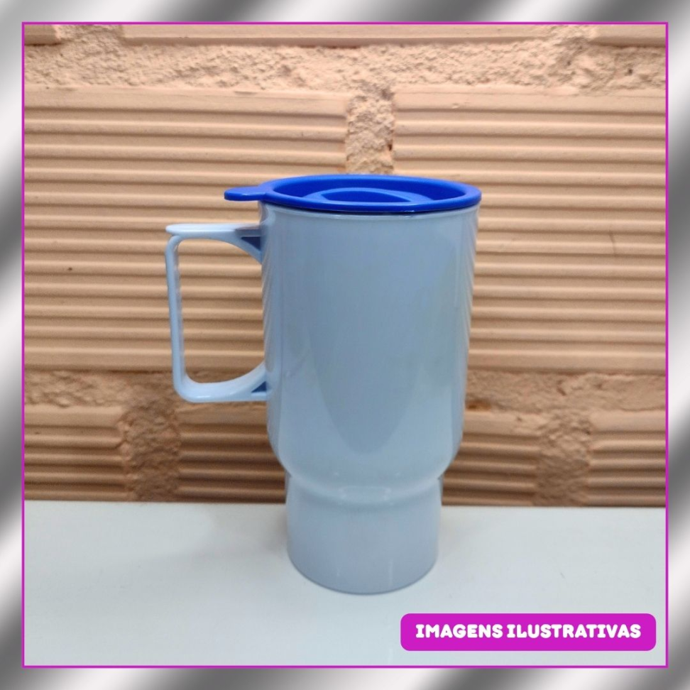 CANECA VEICULAR COM ALÇA QUADRADA 450ML (TRANSFER LASER PRO)