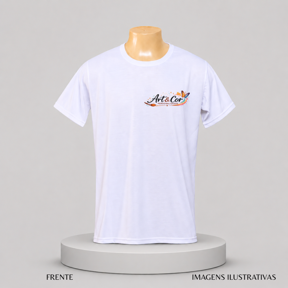 CAMISETAS ( x1 x2 x3 ) POLIESTER BRANCA  ADULTA ( SUBLIMAÇÃO 175*) - #3