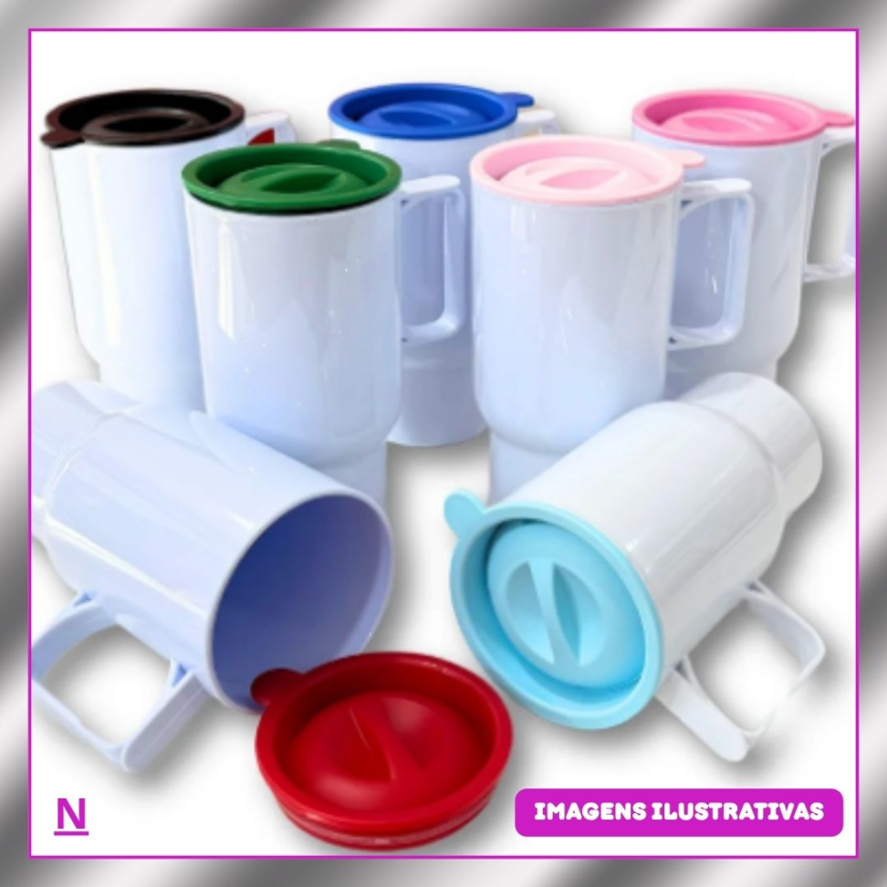 CANECA VEICULAR COM ALÇA QUADRADA 450ML (TRANSFER LASER PRO) - #5