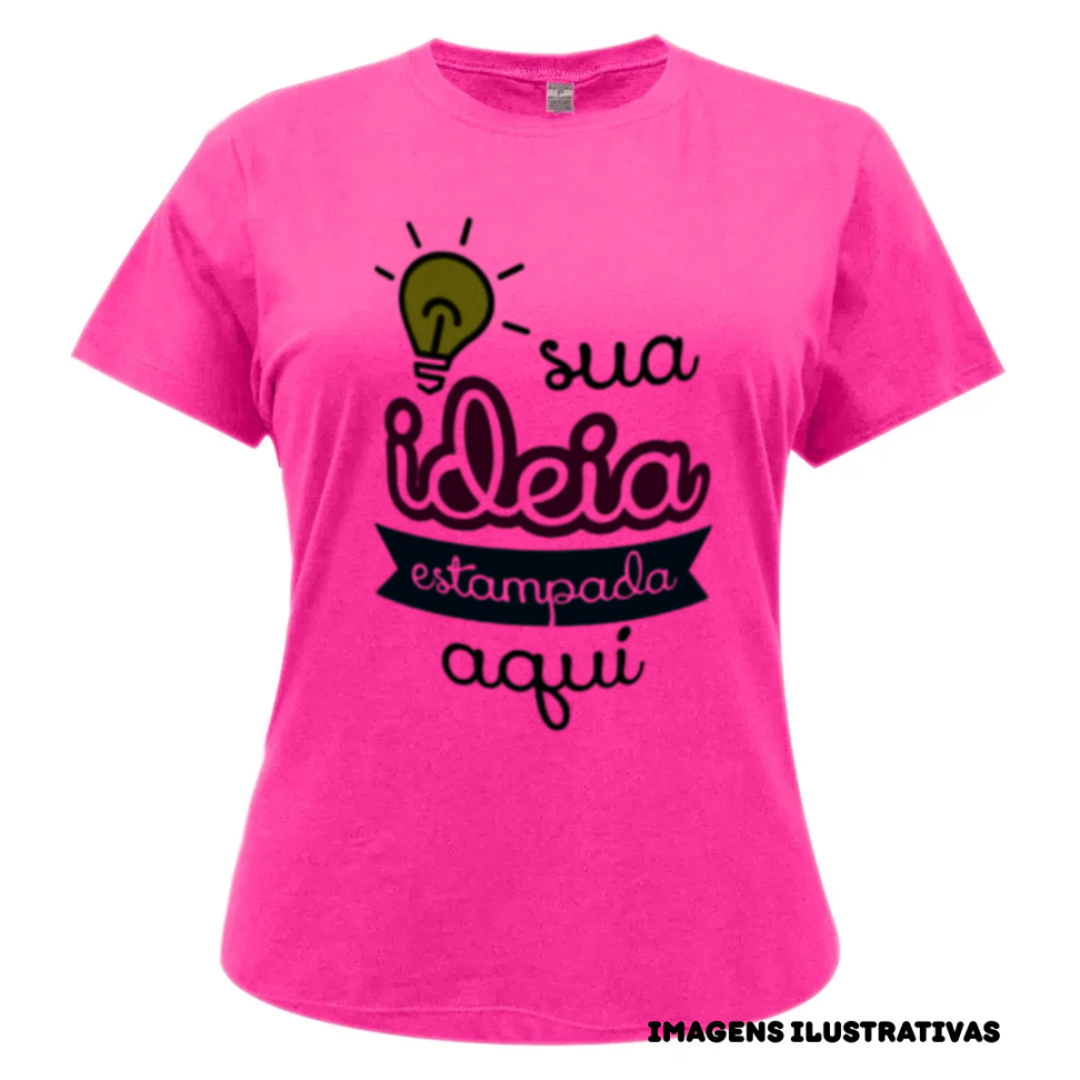 CAMISETAS ROSA PINK TAM P A GG  POLIESTER ADULTO MANGA CURTA GOLA REDONDA - #2