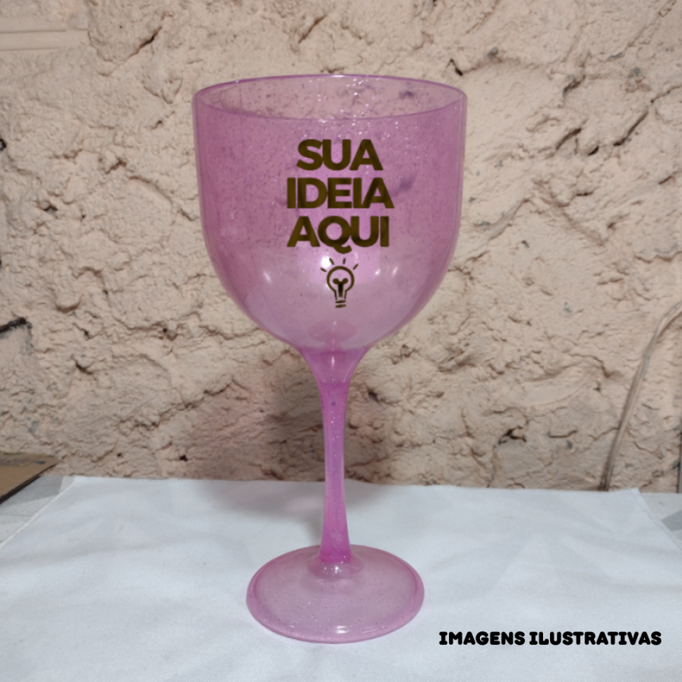 TAÇA DE GIM ACRILICAS LEITOSAS TRANSLUCIDAS E GLITTER - #5