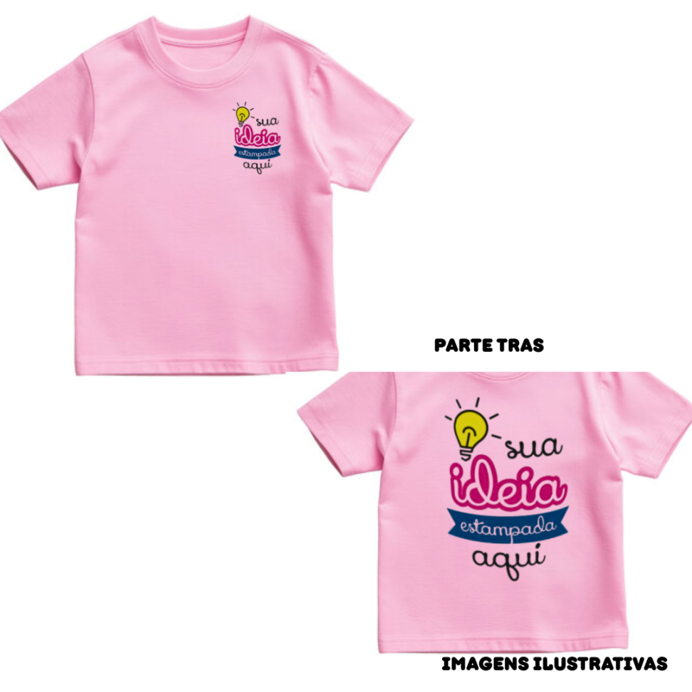 CAMISETAS ADULTA  ROSA BB  POLIESTER MANGA CURTA GOLA REDONDA - #4