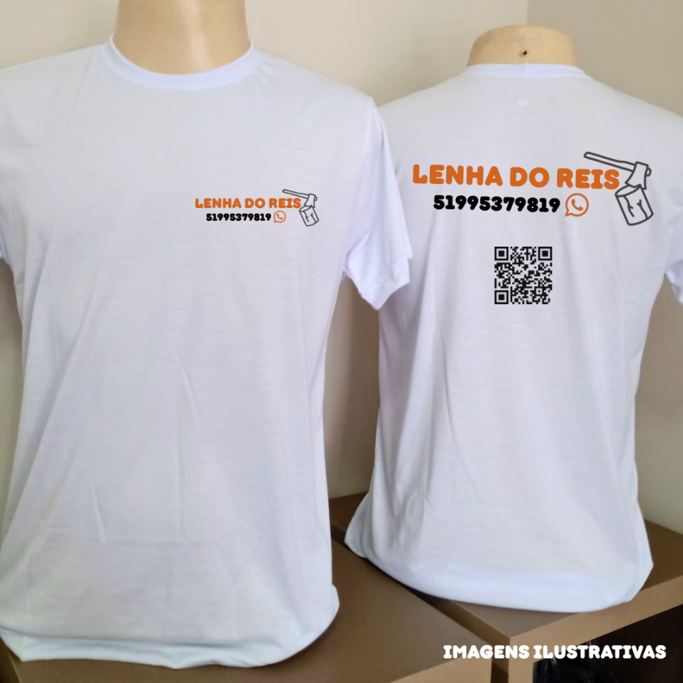 CAMISETAS ADULTA BRANCA POLIESTER MANGA CURTA GOLA REDONDA - #6