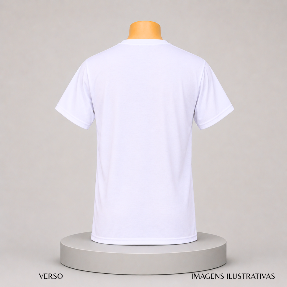 CAMISETAS ( x1 x2 x3 ) POLIESTER BRANCA  ADULTA ( SUBLIMAÇÃO 175*) - #6