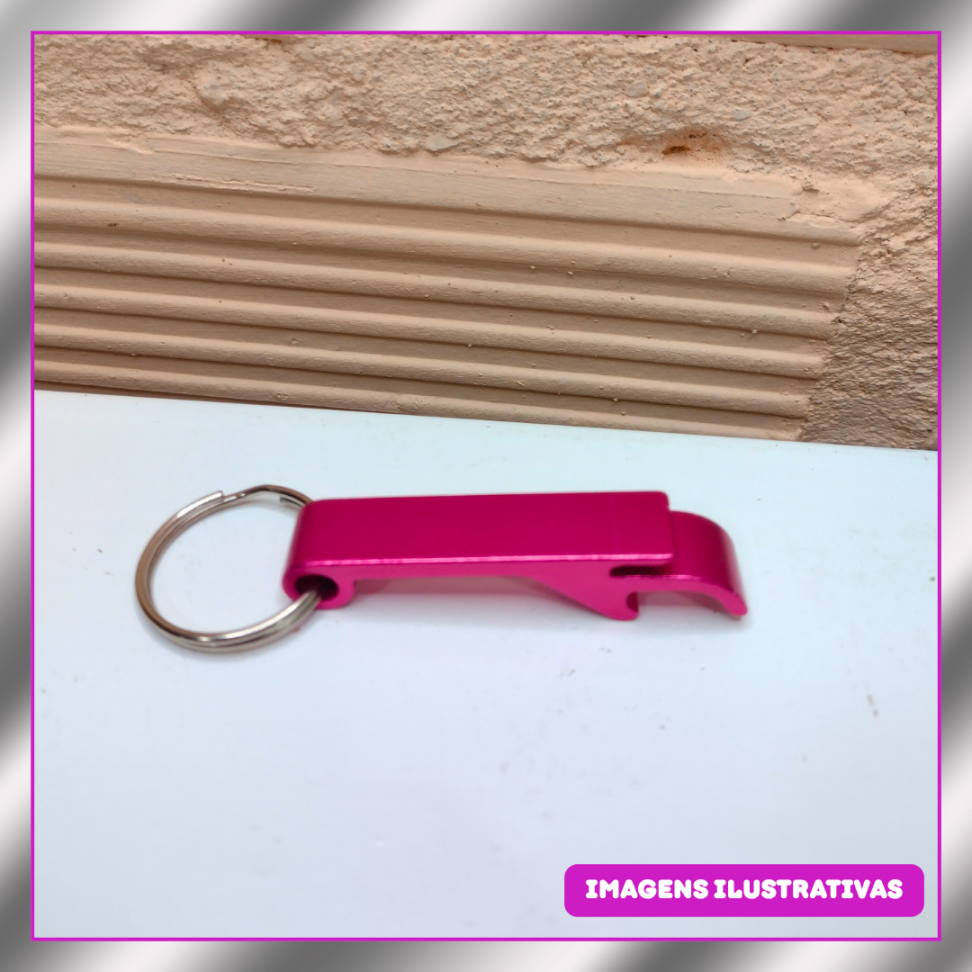 CHAVEIRO ALUMINIO ABRIDOR MEDIO RETO (GRAVAÇÃO LASER) - #3