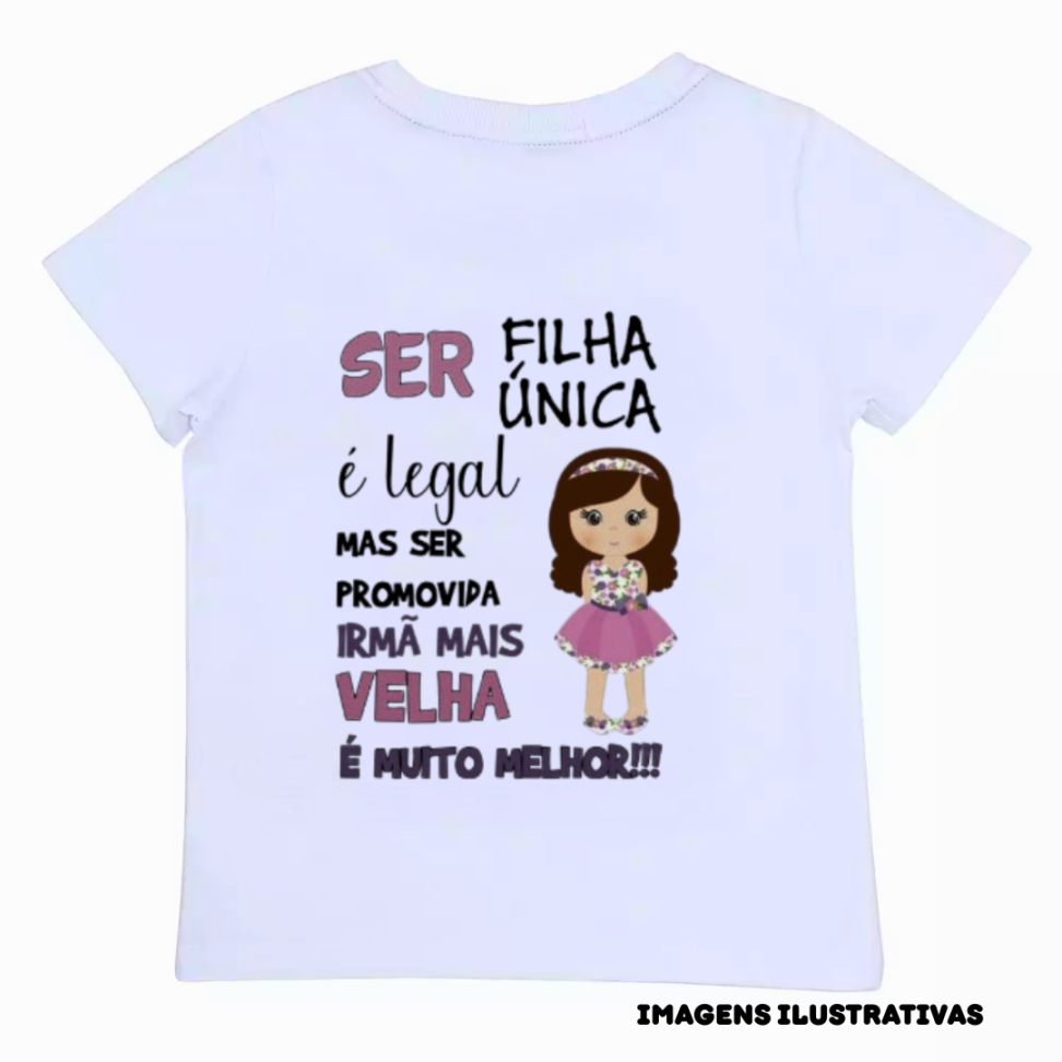 CAMISETAS INFANTIL  BRANCA POLIESTER MANGA CURTA GOLA REDONDA - #8