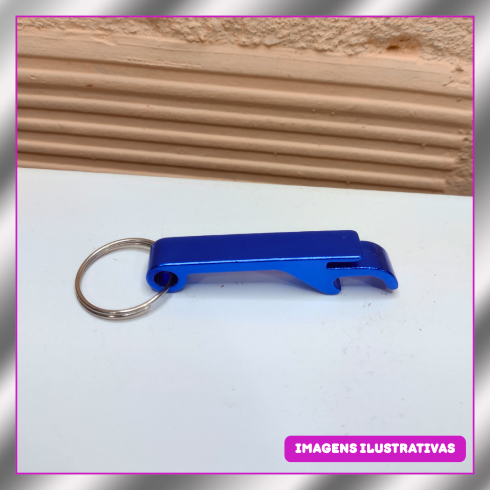 CHAVEIRO ALUMINIO ABRIDOR MEDIO RETO (GRAVAÇÃO LASER) - #4
