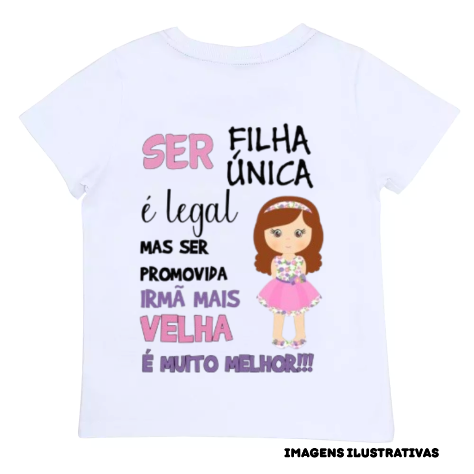 CAMISETAS INFANTIL  BRANCA POLIESTER MANGA CURTA GOLA REDONDA - #5