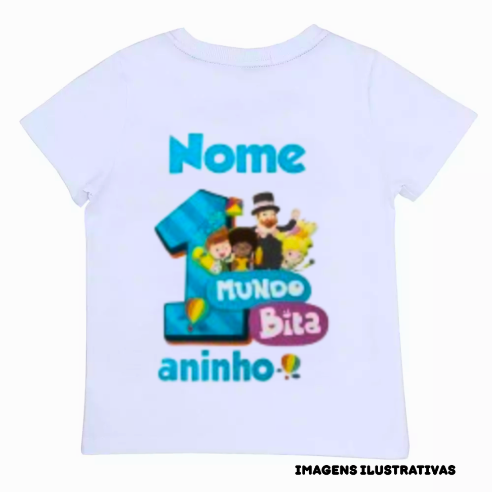 CAMISETAS INFANTIL  BRANCA POLIESTER MANGA CURTA GOLA REDONDA - #7