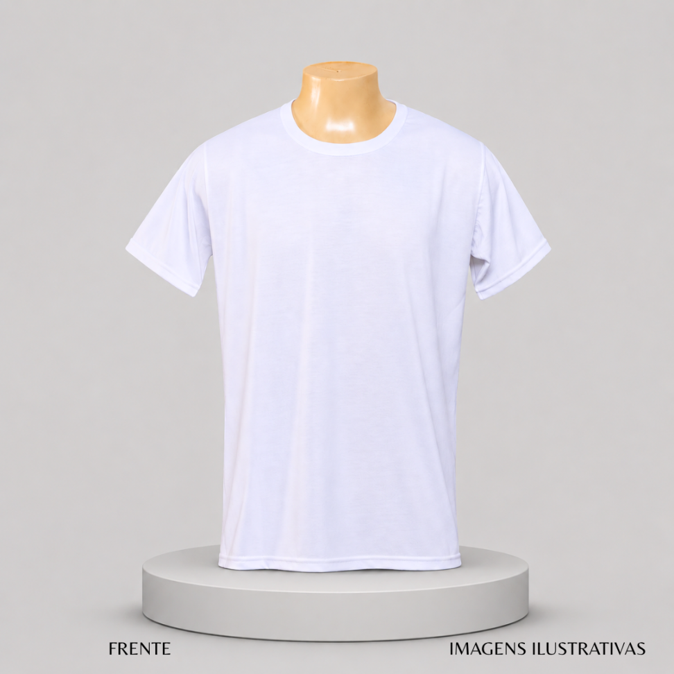 CAMISETAS ( x1 x2 x3 ) POLIESTER BRANCA  ADULTA ( SUBLIMAÇÃO 175*) - #5