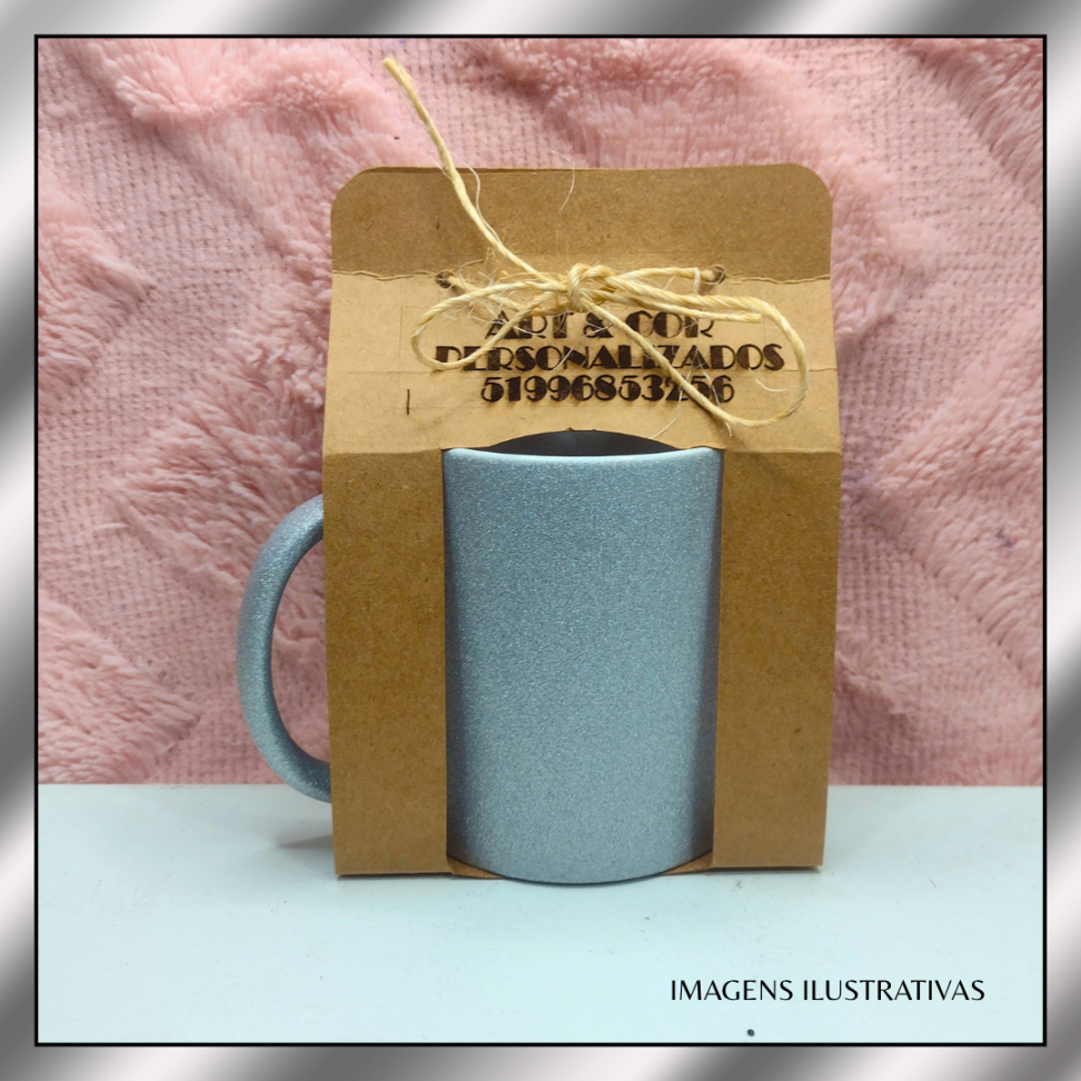 CANECAS 325ML CERAMICA COM GLITTER  (SUBLIMAÇÃO) - #3