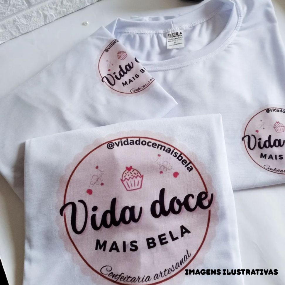 CAMISETAS ADULTA BRANCA POLIESTER MANGA CURTA GOLA REDONDA - #12