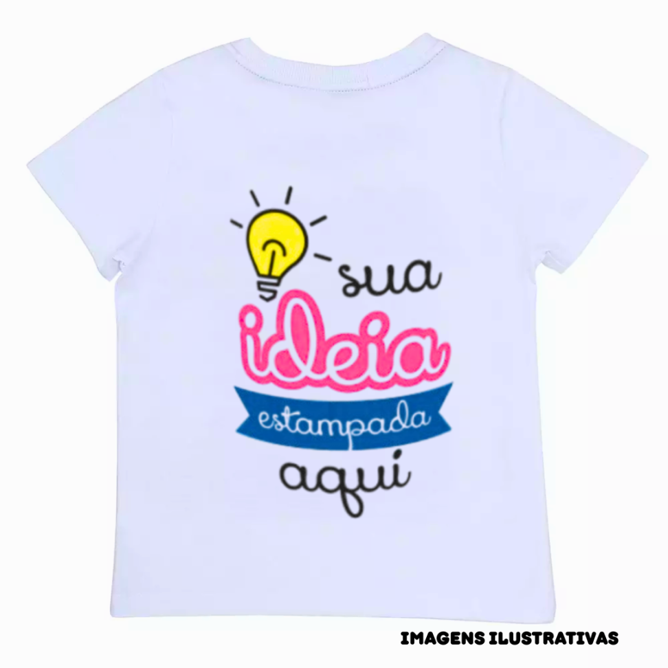 CAMISETAS INFANTIL  BRANCA POLIESTER MANGA CURTA GOLA REDONDA - #2