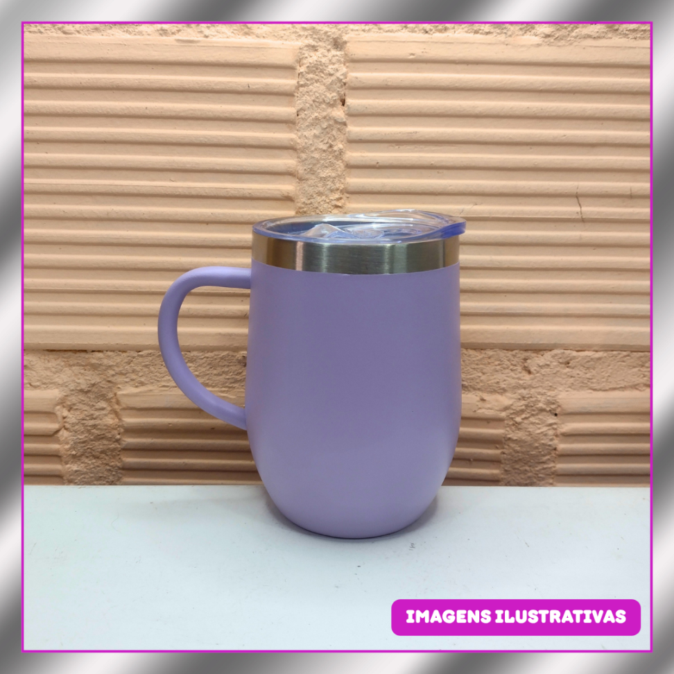 COPO TERMICO ALUMINIO GORDINHO C/ALÇA 360ML( GRAVAÇÃO LASER) - #5