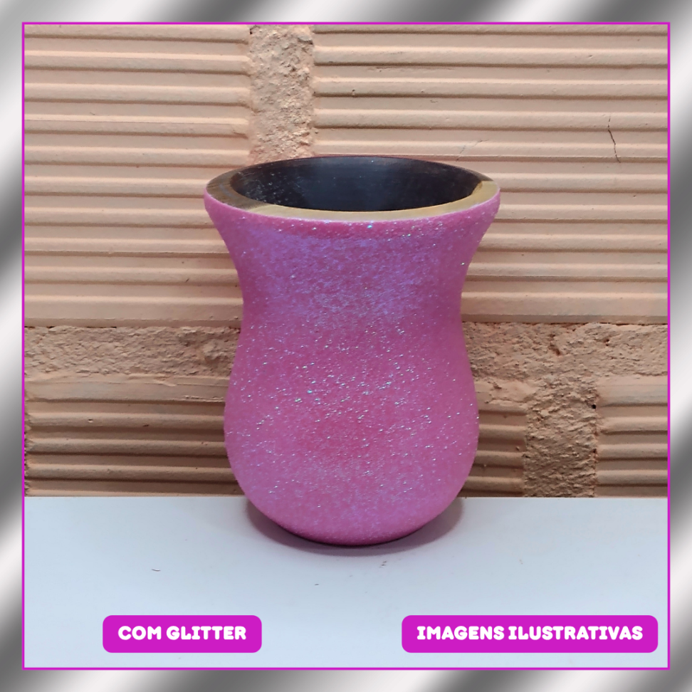 CUIA DE IMBUIA COLORIDA C/GLITTER  (S/PERSONALIZAÇÃO)