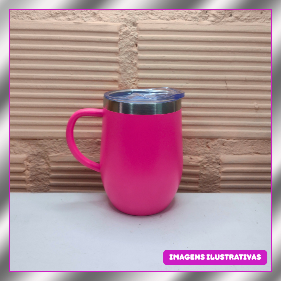 COPO TERMICO ALUMINIO GORDINHO C/ALÇA 360ML( GRAVAÇÃO LASER) - #3