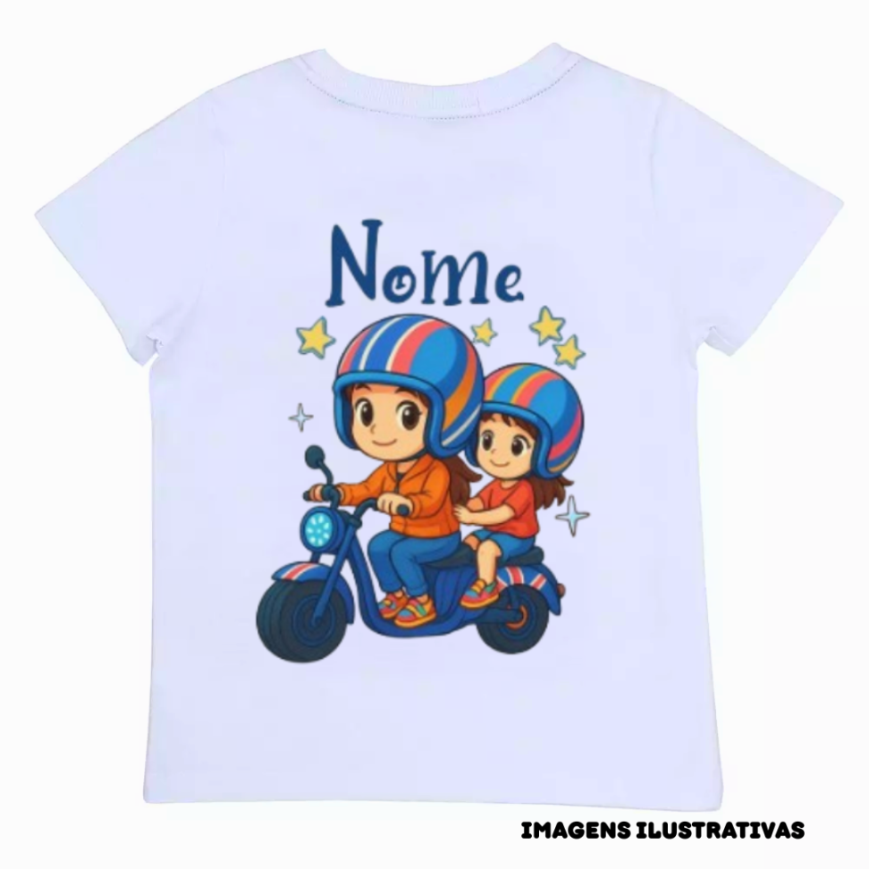 CAMISETAS INFANTIL  BRANCA POLIESTER MANGA CURTA GOLA REDONDA - #6