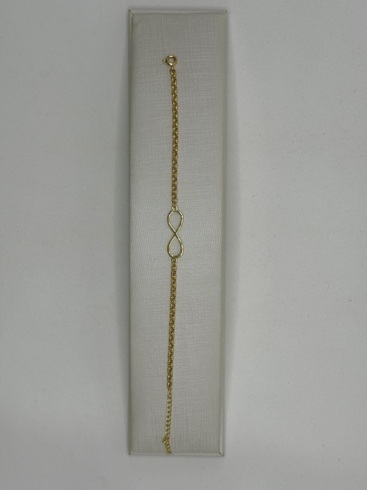 Pulseira semijoia elos com símbolo do infinito - #2