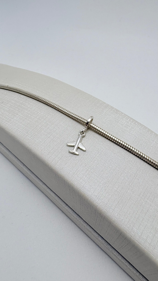 Berloque prata avião - #2