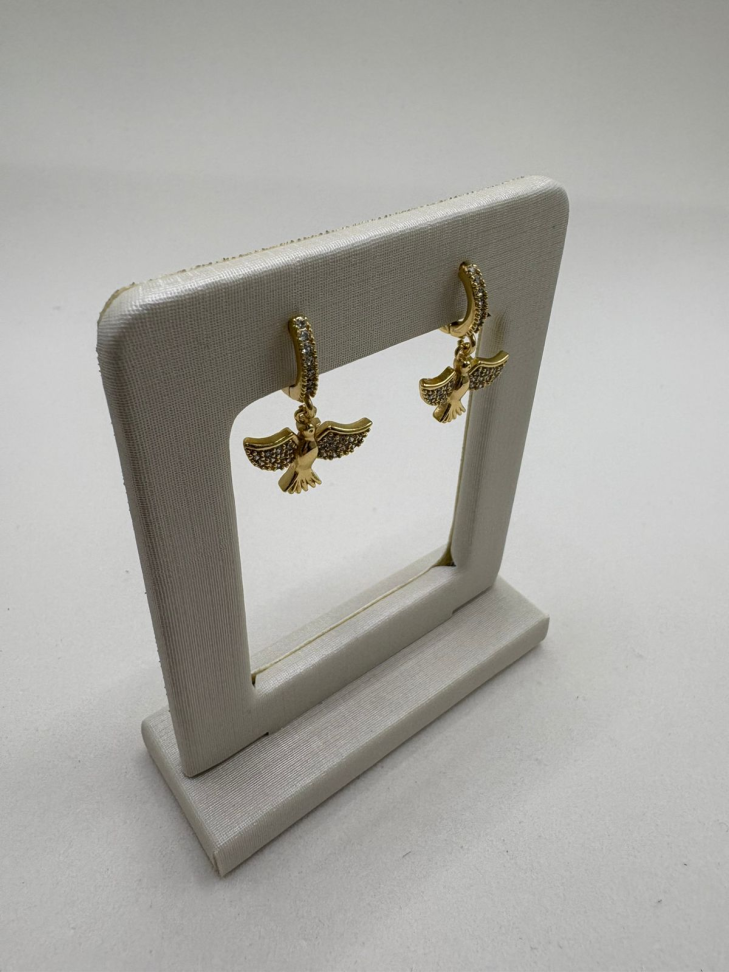 Brinco semijoia argola pingente de espirito santo - #3