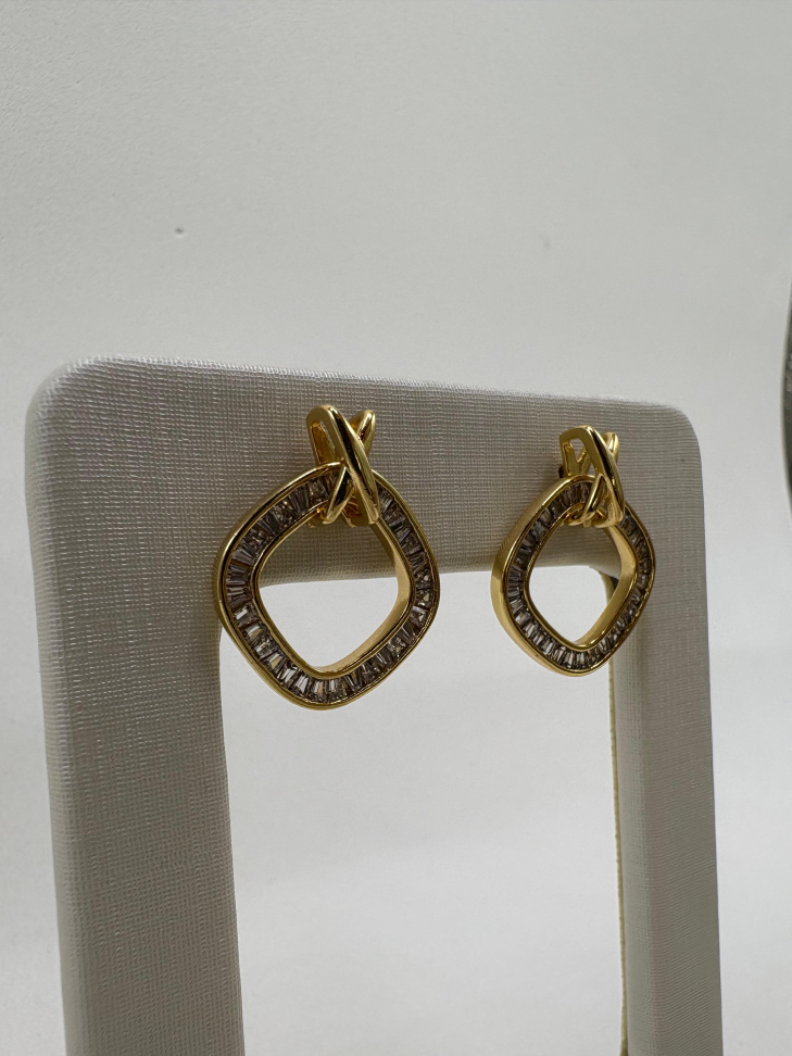 Brinco semijoia quadrado - #2