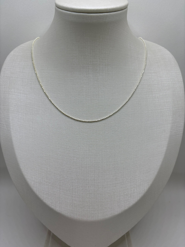 Gargantilha prata bolas 40cm - #2