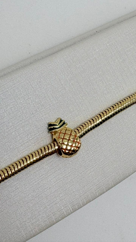 Berloque semijoia abacaxi - #1