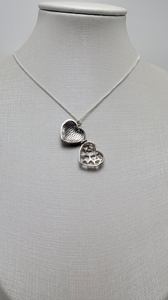 Pingente prata relicário coração - #3