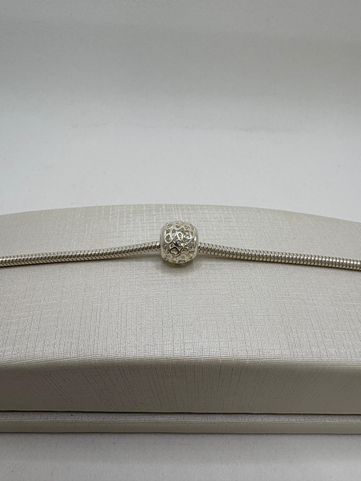 Berloque prata separador corações love - #2