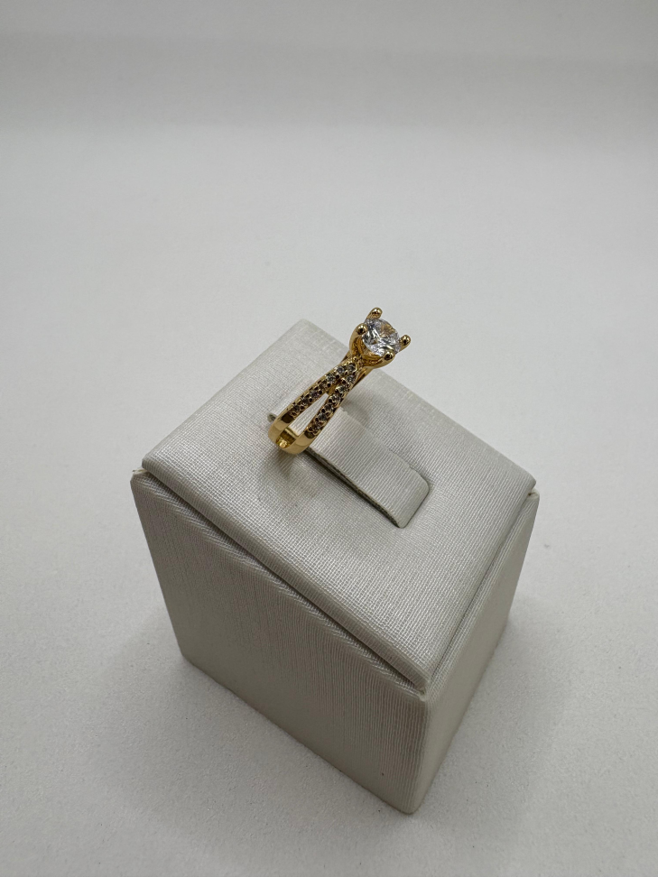 Anel semijoia solitário - #2