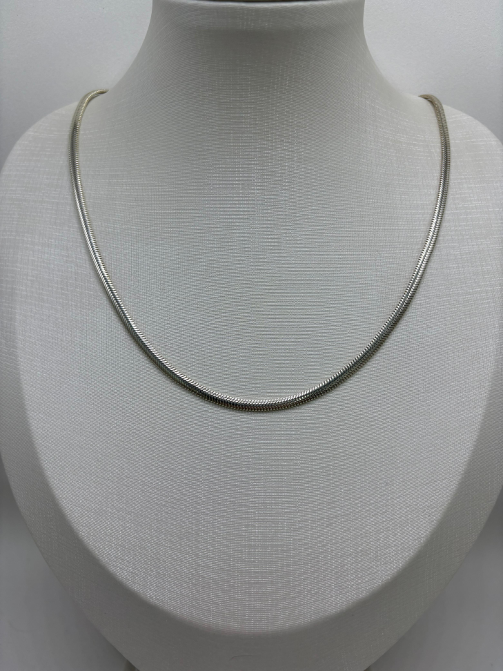 Corrente prata lacraia 45cm - #2