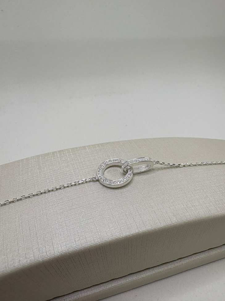 Pulseira prata círculo - #1