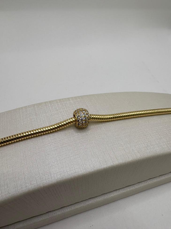 Berloque semijoia cravejado cristal - #2