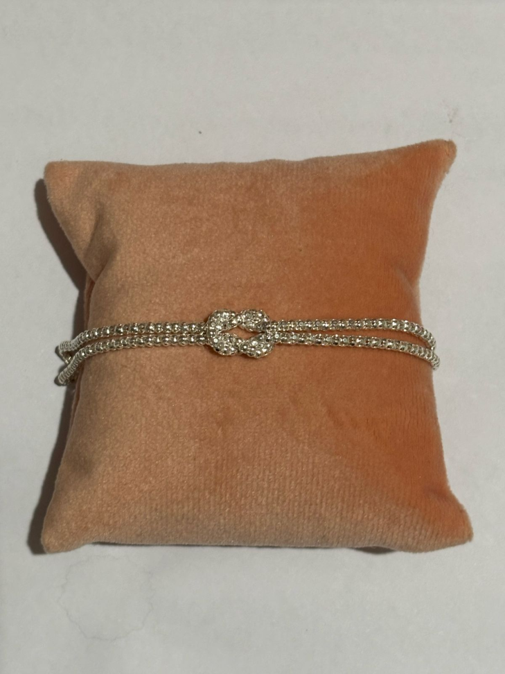 Pulseira prata pipoca nó - #2