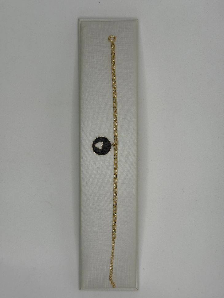 Pulseira semijoia elos com medalha - #2