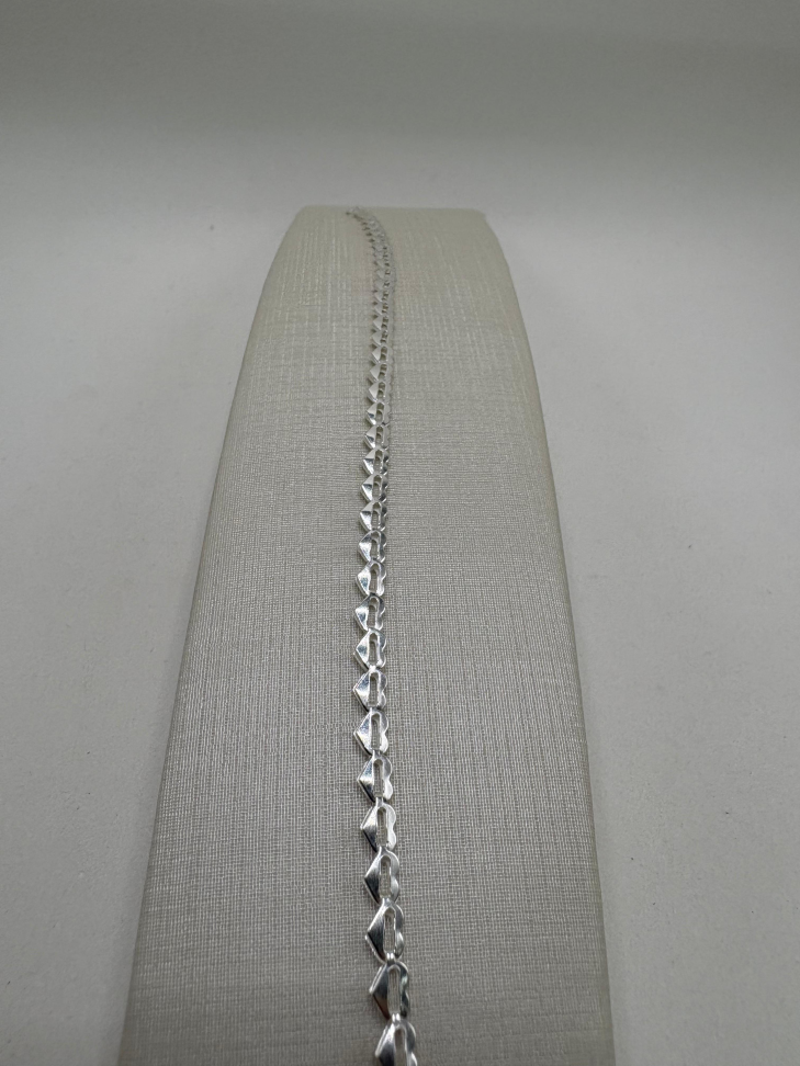 Pulseira prata corações - #2