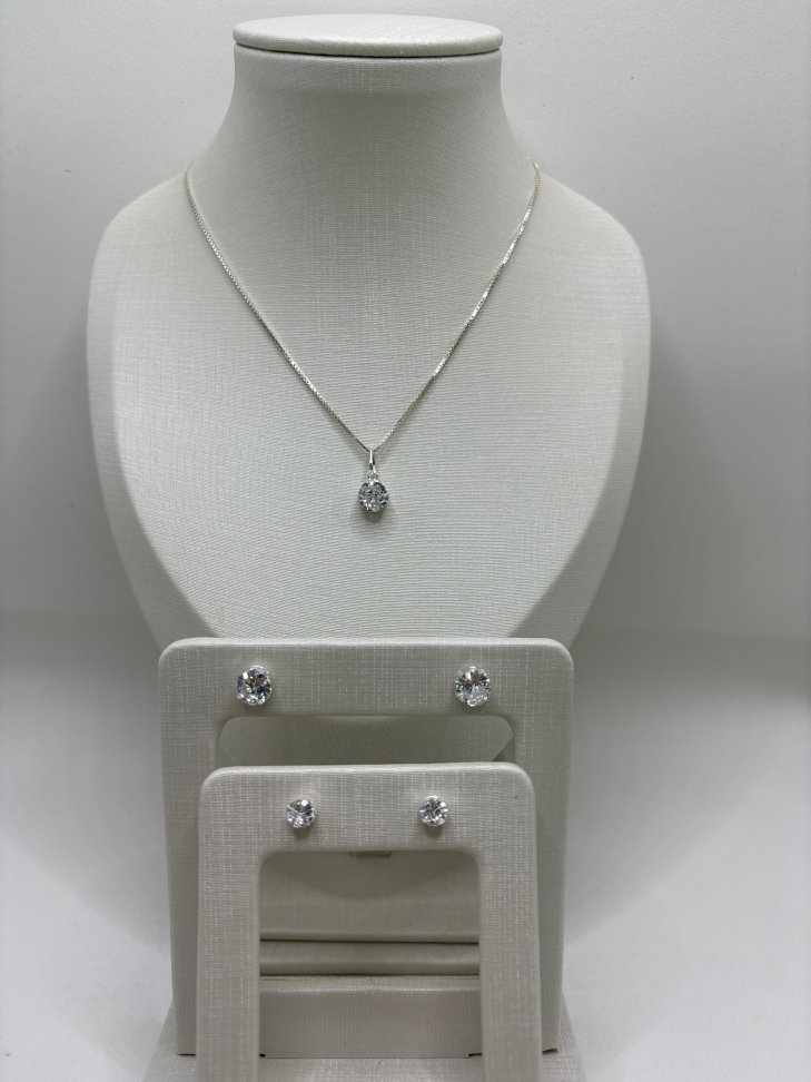 Pingente prata zircônia ponto de luz - #3