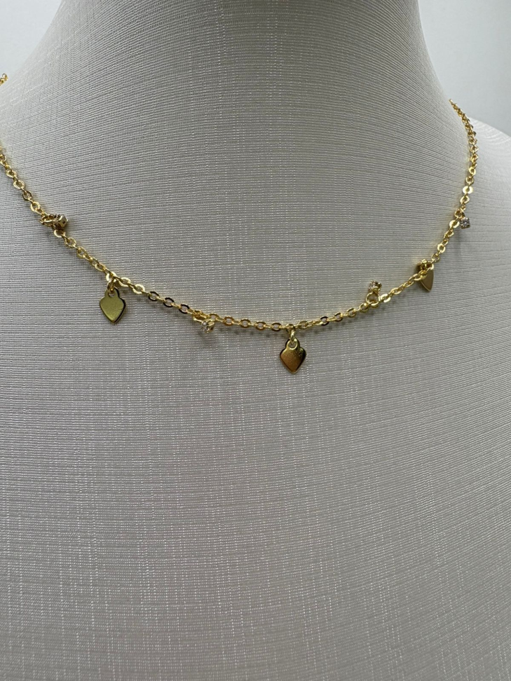 Gargantilha semijoia infantil corações - #2