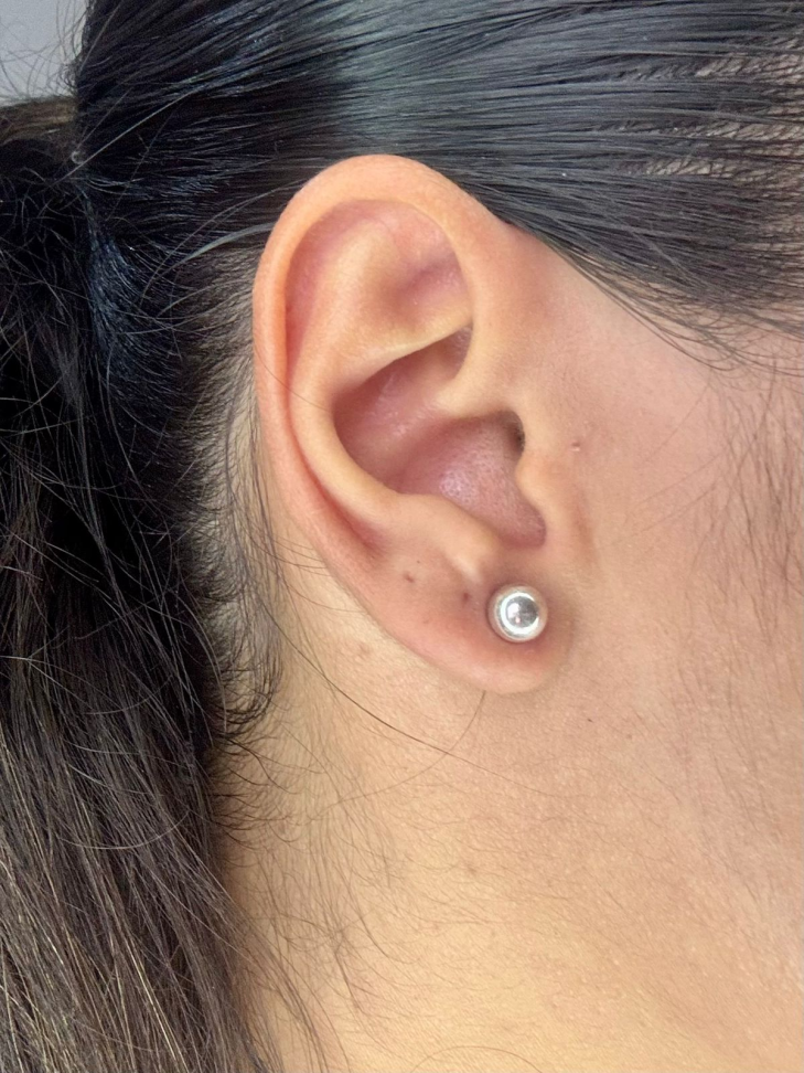 Brinco prata bola - #2