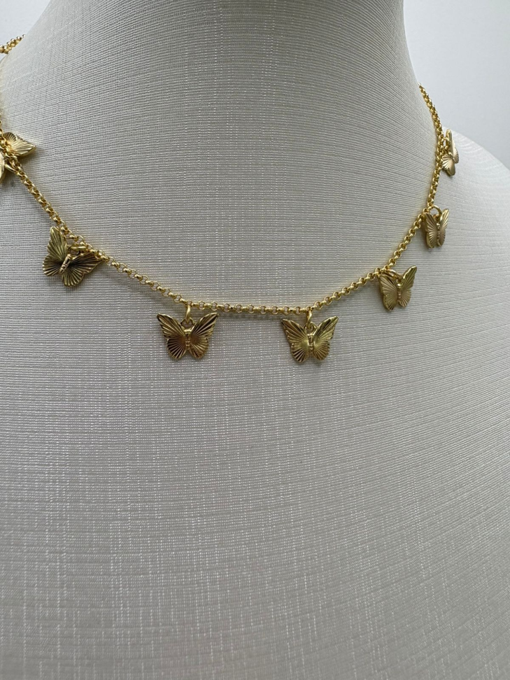 Chocker semijoia borboletas - #2