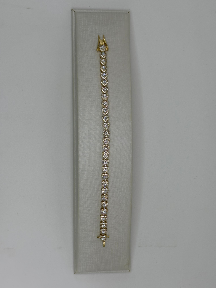 Pulseira semijoia riviera corações - #3