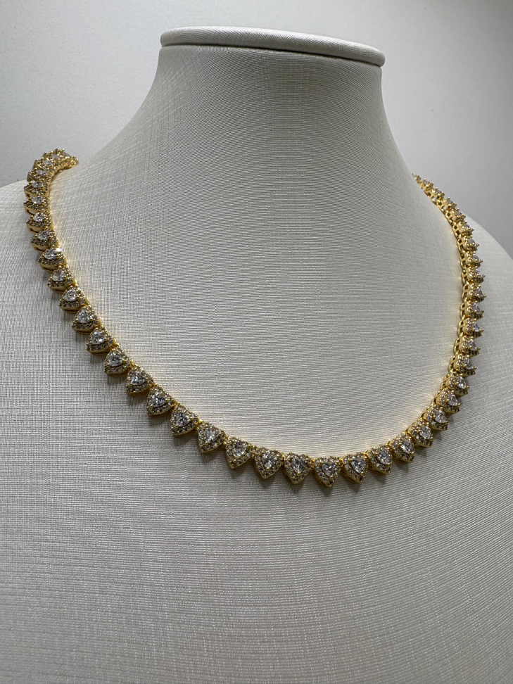 Gargantilha semijoia riviera corações 45cm - #1