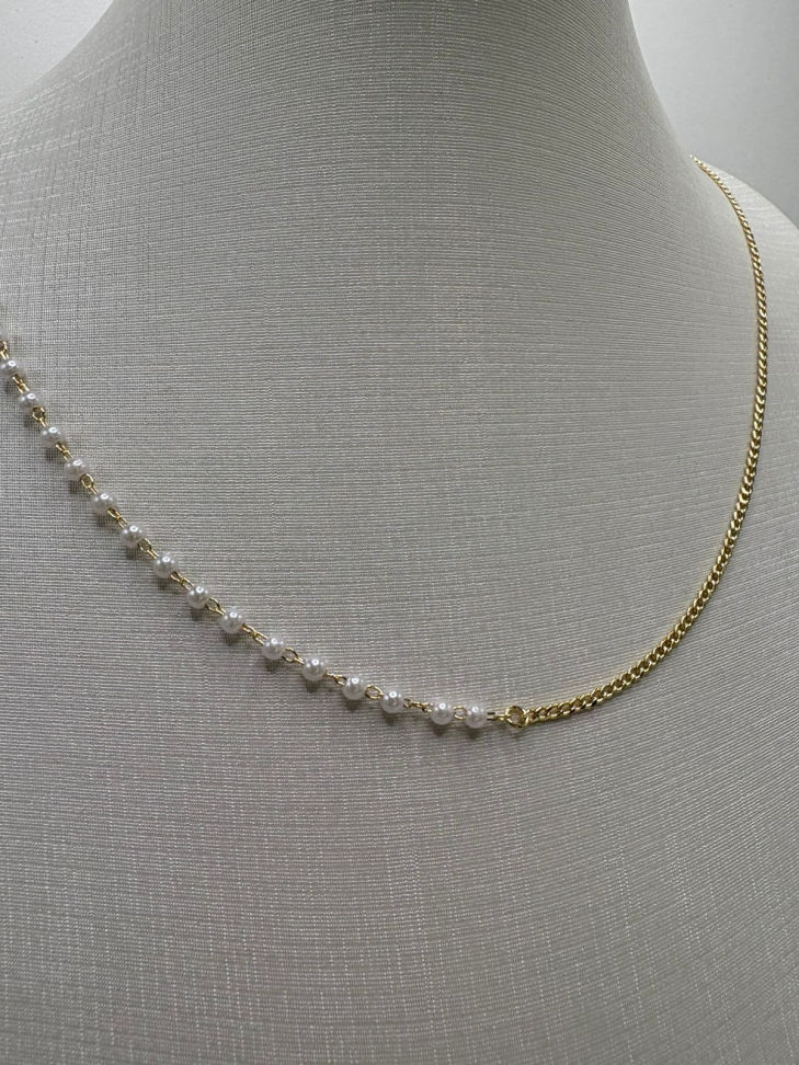 Gargantilha semijoia 3x1 e pérola - #2