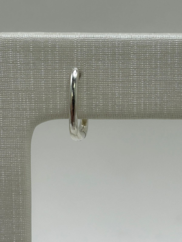 Brinco prata oval - #3