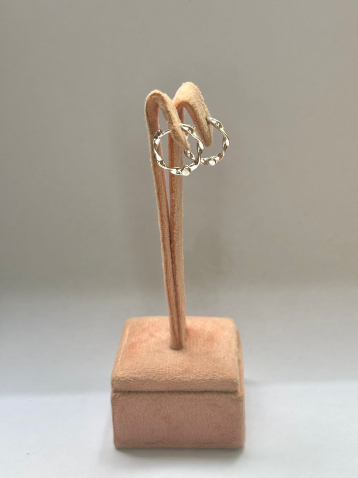 Brinco prata argola torcida - #1