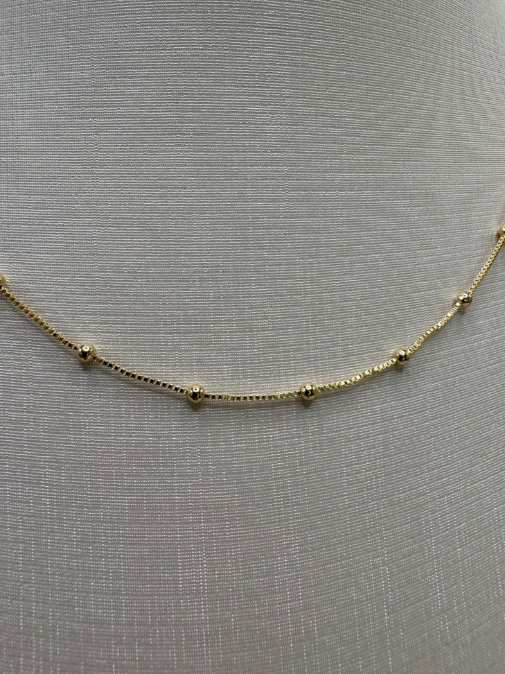 Corrente semijoia veneziana com bolas - #2