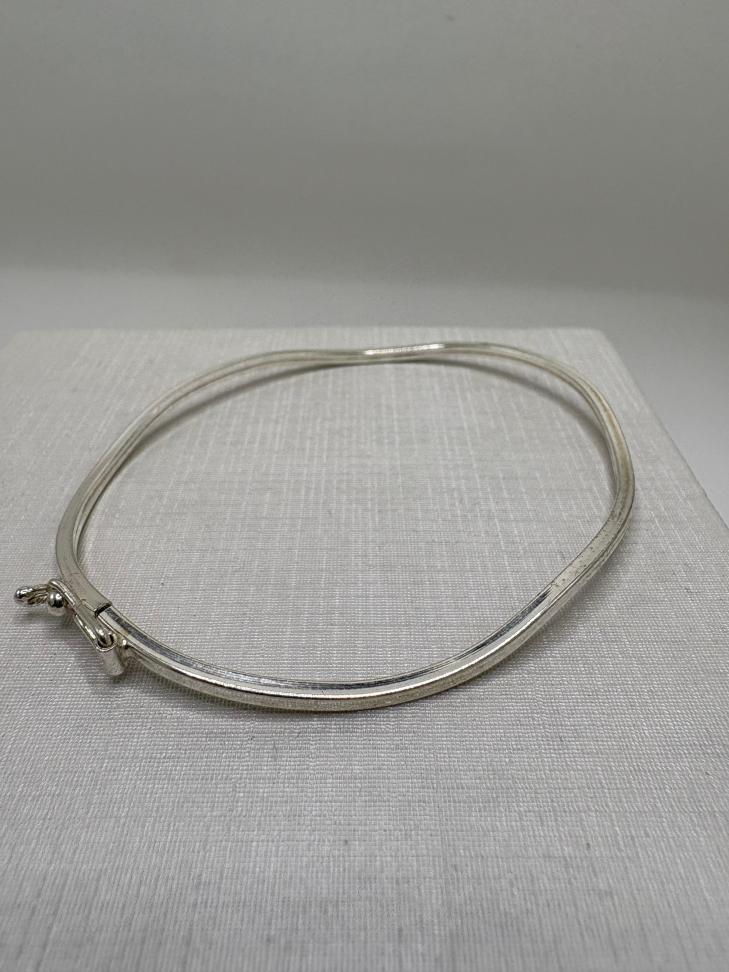 Bracelete prata fio quadrado - #2