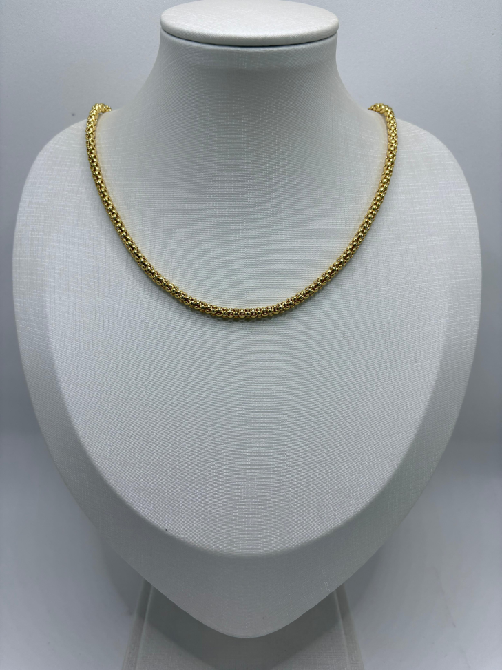 Corrente semijoia pipoca 45cm - #3