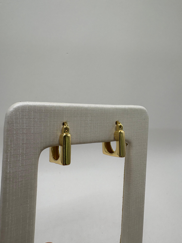 Brinco semijoia argola quadrado - #1